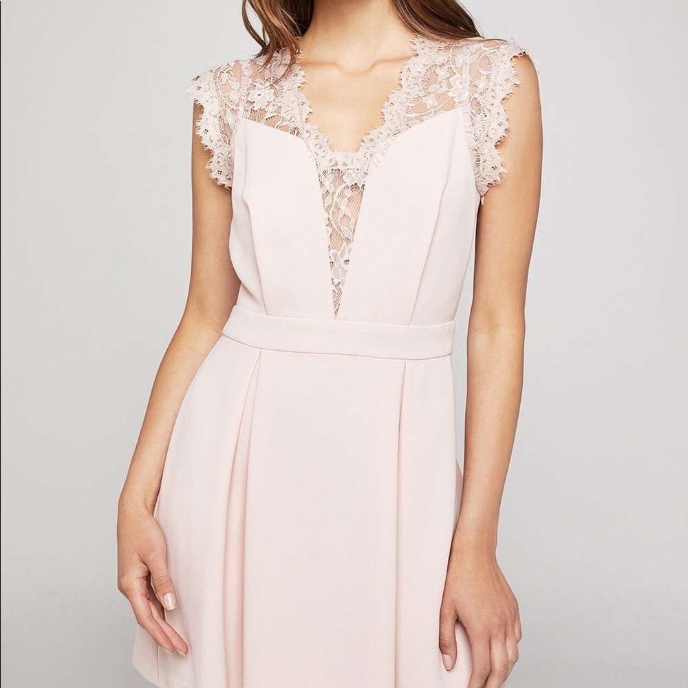 BCBGeneration lace back pleated dress